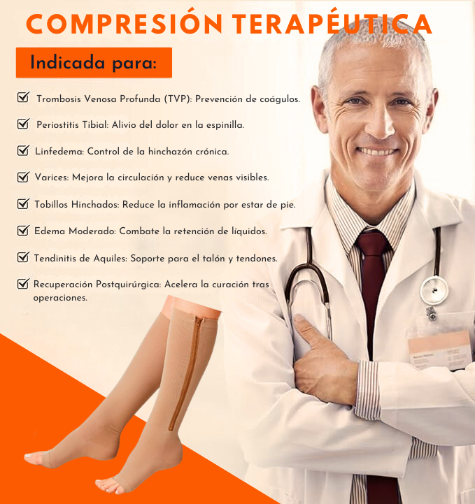 Calcetines de Compresión con Cremallera - Alivio Inmediato